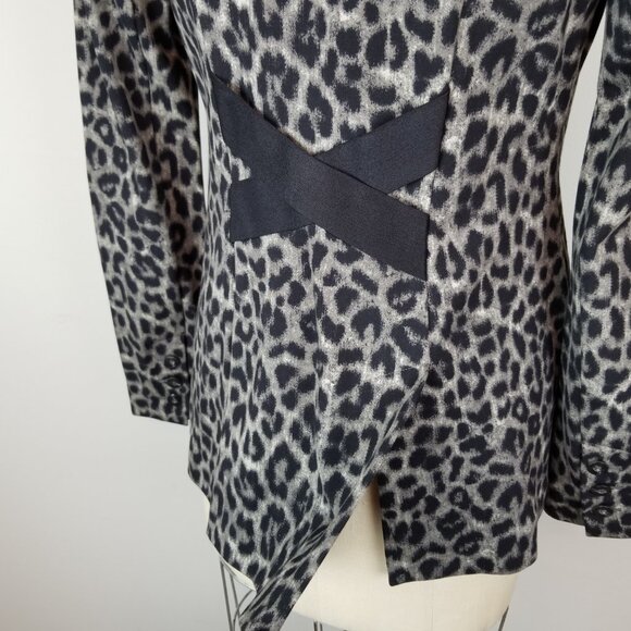 CAbi Women’s Jacket Blazer Jungle Animal Print Style #3373 Gray Black Sz 2 NWOT - Picture 6 of 10